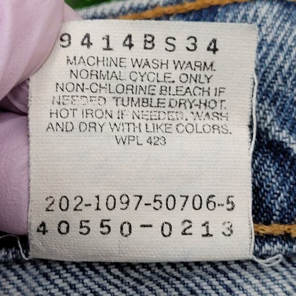 Vintage LEVIS 550 Baggy Straight Jeans 36x32 Faded Medium-Wash - Picture 9 of 16